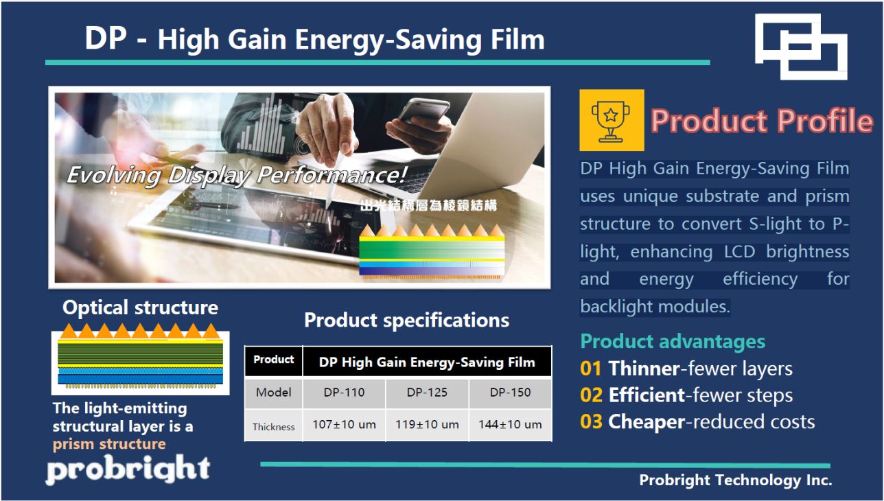 probright DP - High Gain Energy-Saving Film