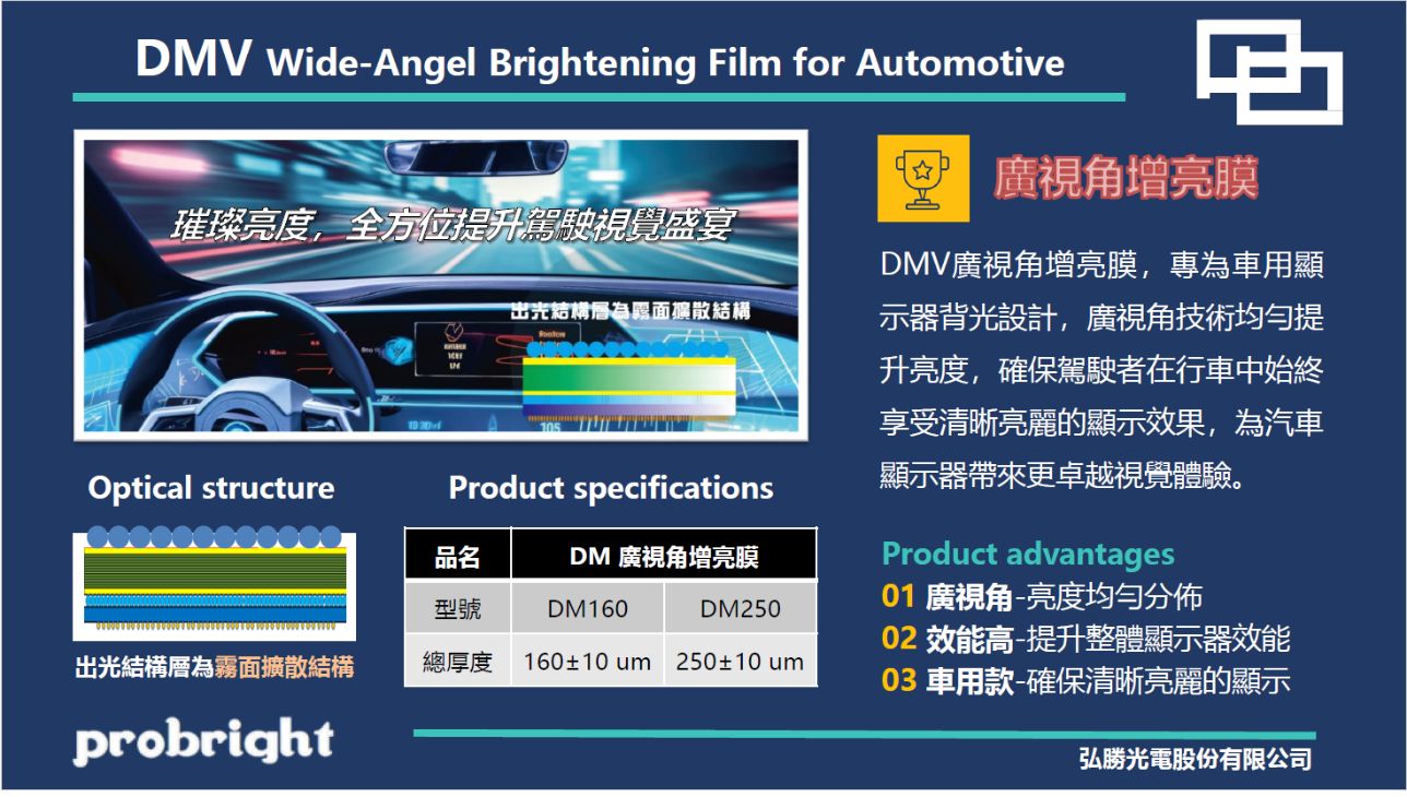 弘勝光電 DMV 廣視角增亮膜